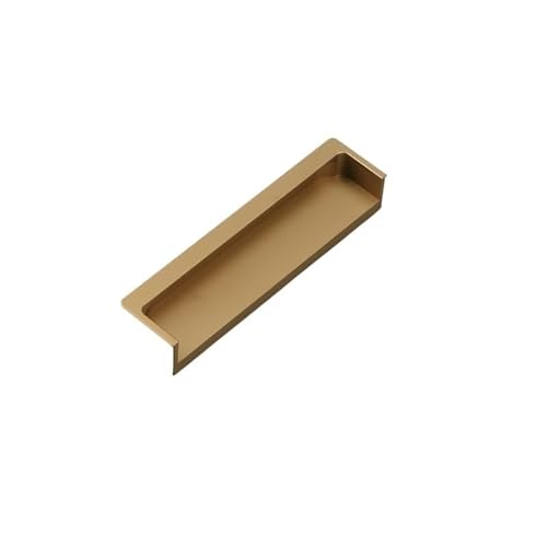 Hgasopld Champagne Gold 120 Finger Edge Pull, Concealed Cabinet Handle Finger Groove Multicolor Invisible Drawer(Champagne Gold 120)