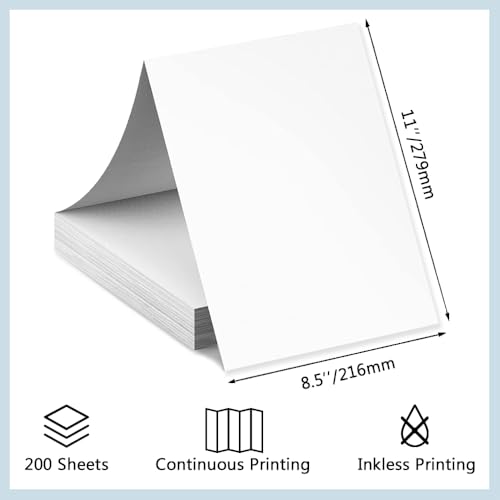 Papel para impresora térmica antiatascos de 21,6 x 28 cm libre de curvas 6
