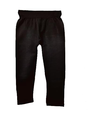 Image of CAMEY Solid Polyester Girls Regular Fit Casual Winter Pull On Warm Jeggings /Leggings
