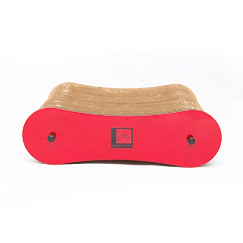 gatomoderno Arranhador para Gatos de Papelão Kraft, Acabamento de Acrílico, Cama para Gatos, Brinque