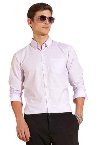 Image of Fyltr Men's Regular Fit Shirt - Full Sleeve | Functional Pocket | Button Down Collar | Formal Shirts for Men