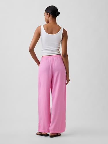 Image of Gap Womens Wide Leg Linen Pull on Pant