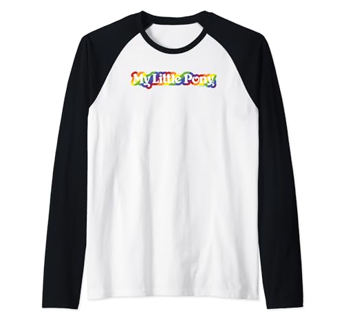 T-shirt baseball My Little Pony manches raglan haut rétro motif arc-en-ciel