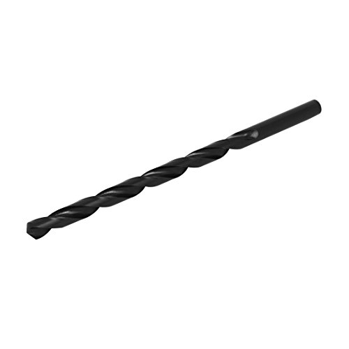 Aexit 10mmx200mm HSS Tool holder Double Flutes Straight drill hole Twist Drill Bit Drilling Tool Black Model:68as71qo217