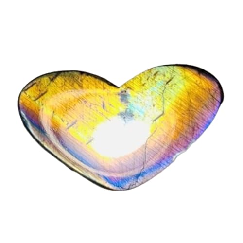 Labradorite arc-en-ciel en forme de cœur pour sublimer vos colliers et pendentifs faits main