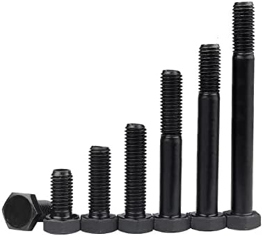 ANSIEDIO M10 Hex Bolt, 12.9 Grade High Tensile Alloy Steel, Outer Hexagonal Screws for Machinery Industry Fastener, (Partial Threaded) M10×75mm,3 pcs