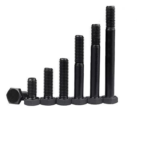 ANSIEDIO M10 Hex Bolt, 12.9 Grade High Tensile Alloy Steel, Outer Hexagonal Screws for Machinery Industry Fastener, (Partial Threaded) M10×180mm,1 pcs