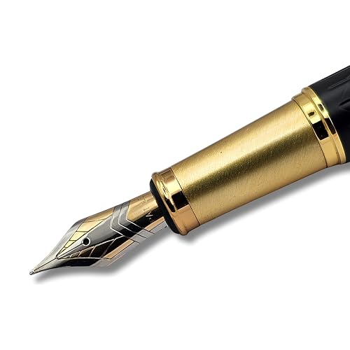 Image of Venti Fountain Pen - Metal Luxury Pen, Schmidt Nib (Medium), Best Pen Gift Set for Men & Women, Professional, Executive, Office, Nice Pens,Return Gift (F116A-Blue)