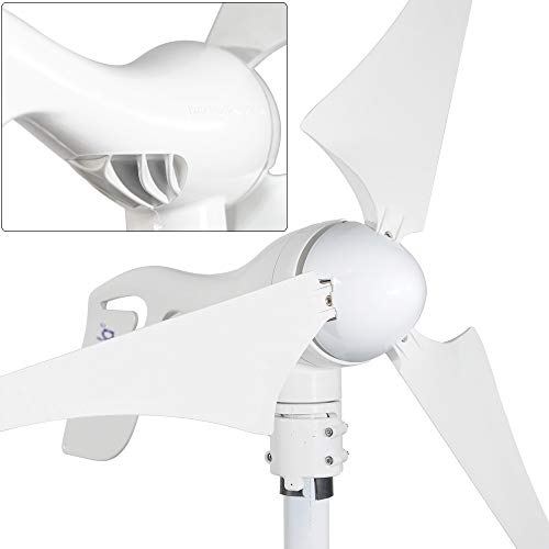 Pikasola Wind Turbine Generator 400W 24V with 3 Blade 2.5m/s Low Wind Speed Starting Wind Turbines with Charge Controller, Windmill for Home - Thumbnail 6