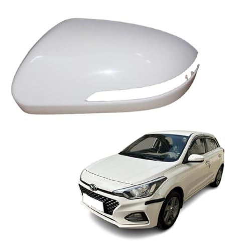 Image of (LEFT PASSENGE SIDE) ORVM Side Mirror Cover Skull Cap (INDICATOR CUT TYPE) for Hyundai i20 Elite /Active 2015-2019 | UNPAINTED Mirror Housing Cover | Replacement Accessories for Car Exterior
