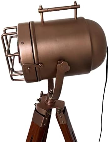 Nautical Spotlight Floor Lamp Tripod Stand Hollywood Floor Lamp for Living Room Bedroom Conner Lamp Nautical Searchlight Floor Lamp