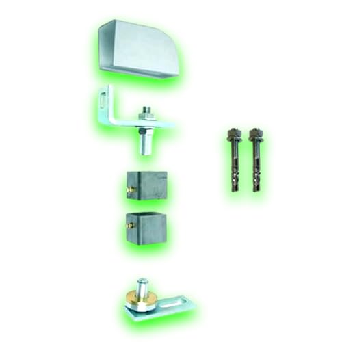 Déco fer Forgé- PIVOT Pour PORTAILS- Grandes Charge-Acier A Visser Reglable 115 mm x 80 mm-Ouvre Porte Portail Battant- KIT 2 Axe avec Bouchon M40x40 mm TUBE...