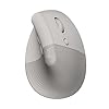 Logitech Lift Mouse Ergonomico Verticale, Senza Fili, Ricevitore Bluetooth o Logi Bolt USB, Clic Silenziosi, 4 Tasti, Compatibile con Windows/macOS/iPadOS, Laptop, PC – Sabbia