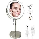 【Höhenverstellbar】-Der höhenverstellbare Spiegel kann im Badezimmer als Stand-Make-up-Spiegel mit verstellbarer Höhe von 15 bis 25 cm platziert werden.Es kann fast alle Höhenanforderungen erfüllen, wenn Sie sitzen.