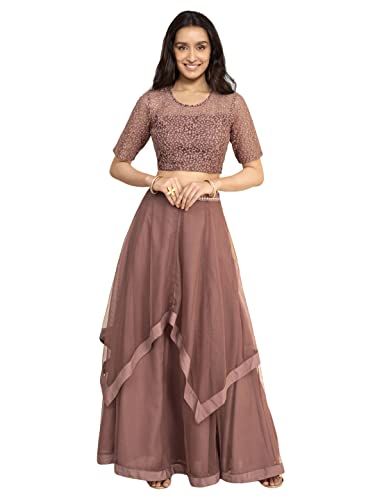 Image of Indya Women's Sage Skirt Mirror Belted High Low