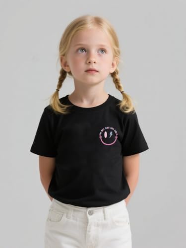 Toddler Cotton T-Shirt Short Sleeve Cute Graphic Shirt for Kids Girls Boys Tees3