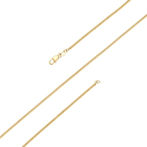 BORUO Waterproof 14K Gold Plated Stainless Steel Snake Chain Necklace | Non Tarnish Gold Necklace 1.5mm with Lobster Claw Clasp 20 Inch