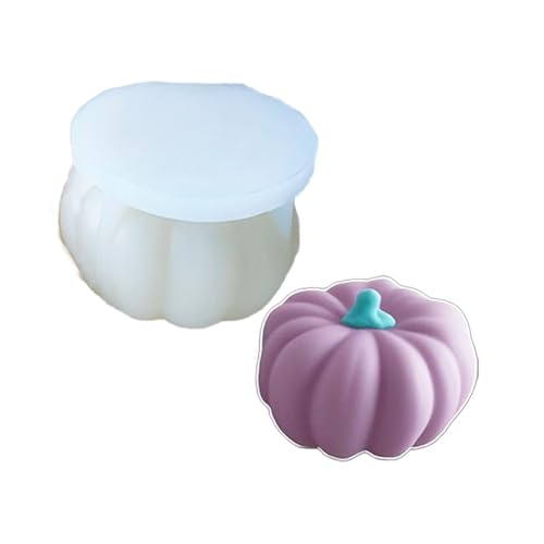 Image of LSLEVA Pumpkin Silicone Mold DIY Aromatherapy Chocolate Cake Candles Drip Resin Plaster Ornaments Mould Handmade Soap Candle Making (H)