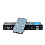 OREI 8K HDMI 2.1 Switch 4x1, Switcher with Audio Extractor UltraHD Supports Upto 4K @ 120Hz PS5, Xbox, Gaming, Remote Contorl IR EDID HDCP 2.3 - Optical Out (BK-401A)