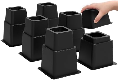 Amazon.com: Kasiden Wood Bed Risers, Furniture Risers-Heights 4.5 Inch ...