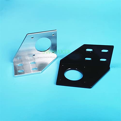 Lysee 3D Printer Parts & Accessories - BLV Y axis Aluminum 17 Motor Mount Bracket L typefor Anet A8 prusa I3 3D Printer Parts - (Color: Black)
