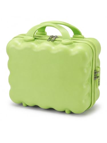 Image of Travel Makeup Case with Lock & Luggage Strap, ABS Hard Shell Cosmetic Vanity Case, Portable Makeup Organizer for Women, Beauty Storage Box for Makeup, Skincare & Toiletries (Mint Green, MODEL1)