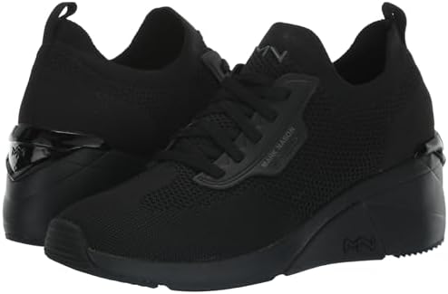 Skechers Women's A Wedge-Haydee Sneaker, Black/Black, 8 | Image 6