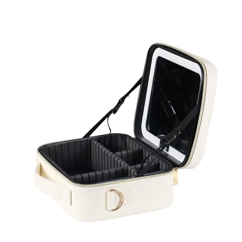 Miroir LED de maquillage pour voyager sans rater son teint trousse avec séparateurs