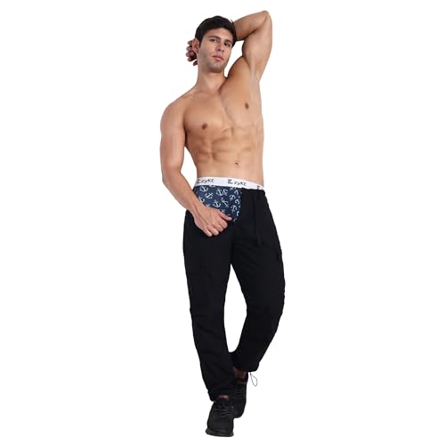 Image of Zyke Men's Printed Cotton Trunk Innerwear | 95% Cotton 5% Elastane Stretch Underwear | Ultra Soft Waistband Anti-Bacterial Moisture Wicking Trunks for Men (Pack of 1)