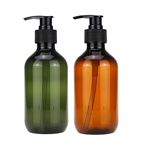 2 Pièces 500 ML 17oz Vide Bouteille en Plastique,Distributeur de Lotion en Plastique Rechargeable Bouteilles, Pet en Plastique Pompe Bouteilles,pour Lotion, Shampoing,Huiles Essentielles Cover