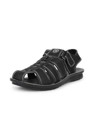 Bata Men's Slip-on Fisherman Sandal - BLACK (9 UK) (8616311)
