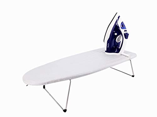UNIWARE H12129 Table Top Ironing Board Steel Top with Hook, 11.8 x 29 Inches (Gray)