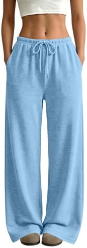 Wide Leg Sweatpants Women Y2K Lounge Track Pants with Pockets