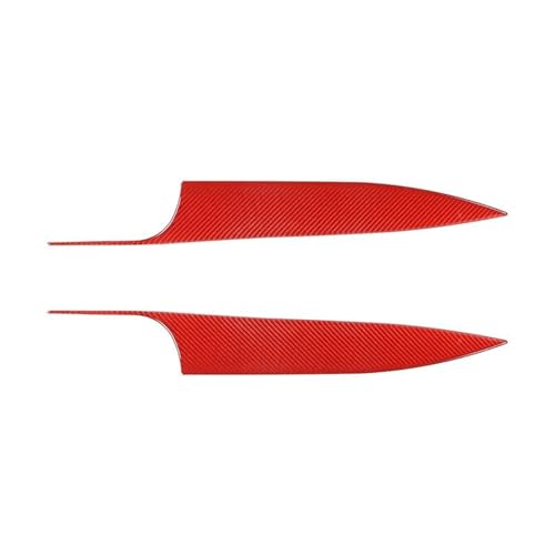 Accessoires d'intérieur de voiture rouge en fibre de carbone souple pour moulure de poignée