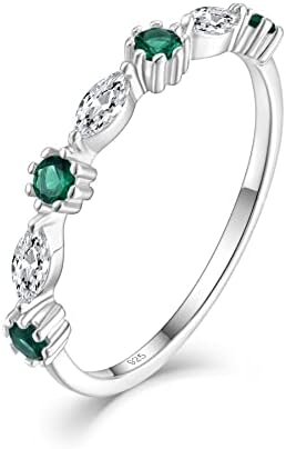 Veshon 925 Sterling Silver Rings for Women, Round Milgrain Eternity Wedding Bands Ring with Elements Cubic Zirconia, Anniversary Jewelry Stackable Ring Rings for Women Wife Girlfriend, Size 6