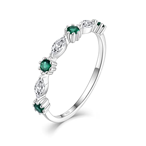 Veshon 925 Sterling Silver Rings For Women, Round Milgrain Eternity Wedding Bands Ring With Elements Cubic Zirconia, Anniversary Jewelry Stackable Ring Rings For Women Wife Girlfriend, Size 6 #TOP2