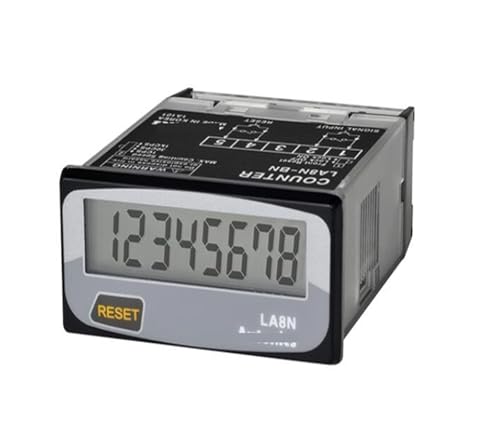 Digital Counter LA8N-BN Counter LCD, 1/32 DIN, 8-Digit, Selectable Front Reset Key, No Voltage Input Electrical Timers