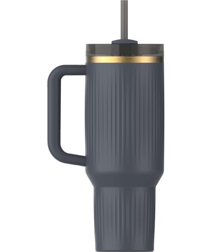 STANLEY Quencher H2.0 Tumbler with Handle and Straw 40 oz | Flowstate 3-Position Lid | Cup Holder Compatible for Travel | Insulated Stainless Steel Cup | BPA-Free | Fluted Twilight