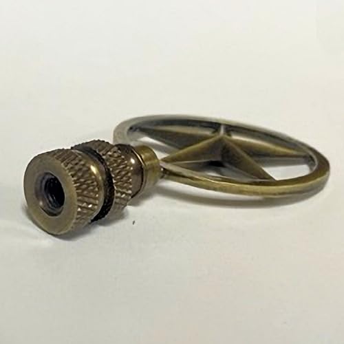 Image of TEXAS LAMP PARTS STAR LAMP SHADE FINIAL- ANTIQUE BRASS FINISH #110