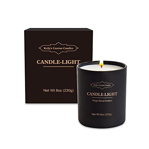 Gifts For Men, Ginger Bread Cookie Candles, Home Scented Candle, 8 Oz Fall Soy Candles, Birthday Gifts For Men, Christmas Thanksgiving Gifts For Men, Online Dating Present，Black Gift Box #TOP23