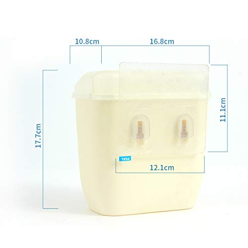 Aufbewahrungsbox Abfalleimer mit Abdeckung für die Wandmontage und kreatives Wandaufkleber für Badezimmer, Küche, WC und Mülleimer aus Kunststoff, Polypropylen, siehe abbildung, Einheitsgröße – Bild 7