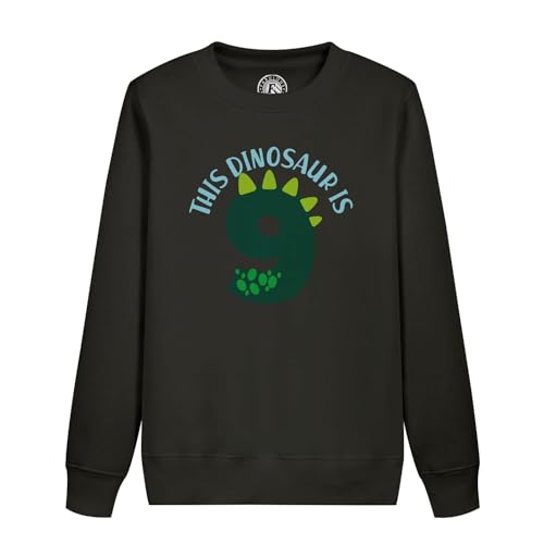 Sweatshirt Enfant Cadeau Anniversaire 9 Ans Thème Dinosaure Rigolo
