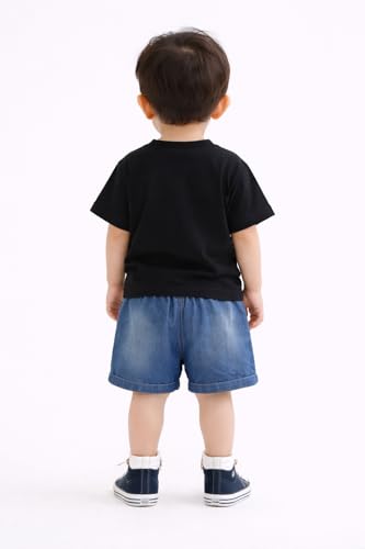 Image of Bold N Elegant Cotton Cute Cartoon Printed Half Sleeve T-Shirt And Shorts Clothing Set For Infant Toddler Baby Boy Girl
