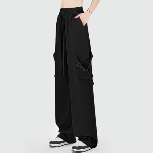 Women Cargo Pants Baggy Y2K Multi Pockets High Waisted Loose Light Wide Leg Pants Outdoors Vintage Grunge Clothes2