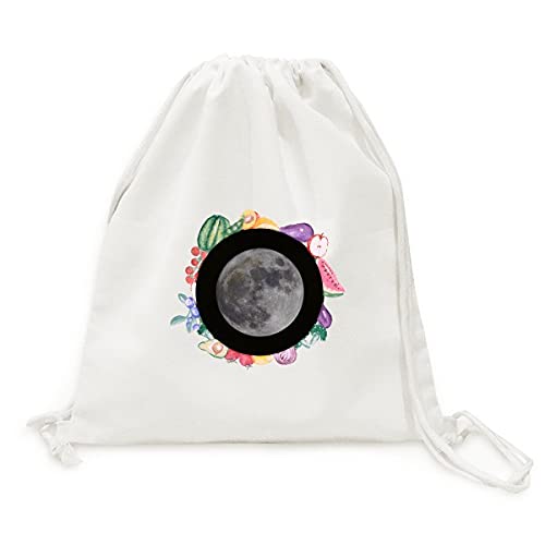 Sac en tissu pliable à sangle big moon nuit haute résistance pour le marché