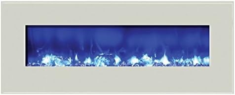 Amantii WM-BI-48-5823-WHTGLS Electric Fireplace