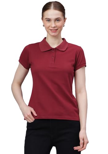 Wear Your Opinion Womens Polo Collar Neck T-Shirt Top (Design: Solid)