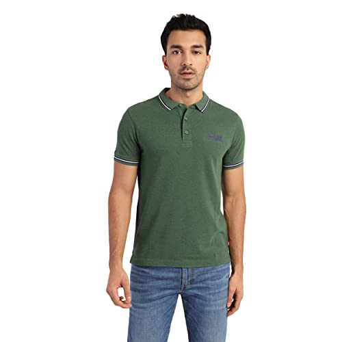 Image of Levi's Men's Cotton Regular Fit Stripes Polo T-Shirt