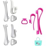 DraCra 3 Set Key Holder Accessories Mount Hook Clips Charms Inserts Hooks for Bogg Bags Simply Southern Tote EVA Beach Tote Bag Rubber Beach Bag Charms Keychain Carabiner Sunglasses