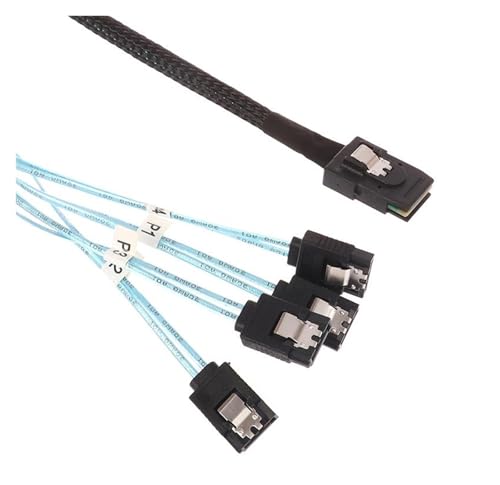 Cable S/AS SATA Mini SFF-8087 a 4 SATA 0.5m 12Gbps miniatura 4